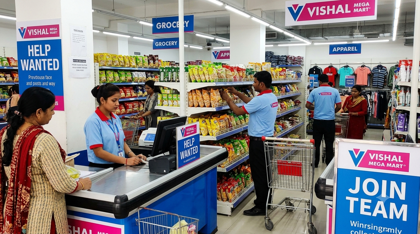 Vishal Mega Mart Jobs 2026: Sales Executive, Storekeeper, Supervisor & Other Vacancies