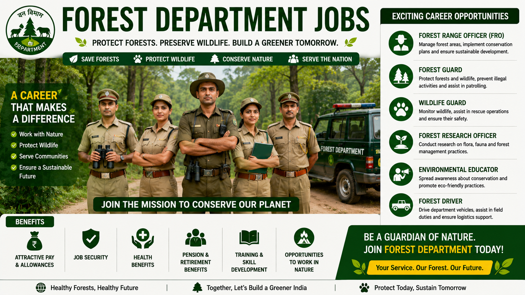 Forest Department Jobs 2026: Forest Guard, Forester, Ranger & Other Vacancies